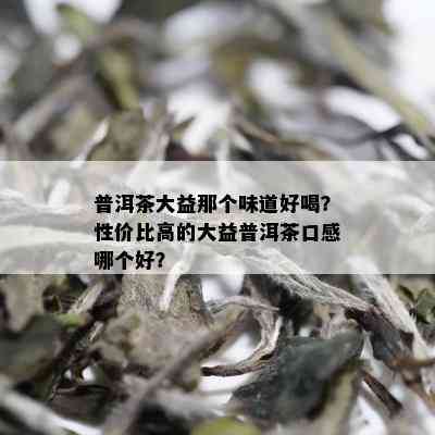 普洱茶大益那个味道好喝？性价比高的大益普洱茶口感哪个好？