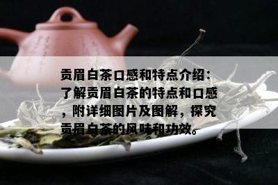 贡眉白茶口感和特点介绍：了解贡眉白茶的特点和口感，附详细图片及图解，探究贡眉白茶的风味和功效。