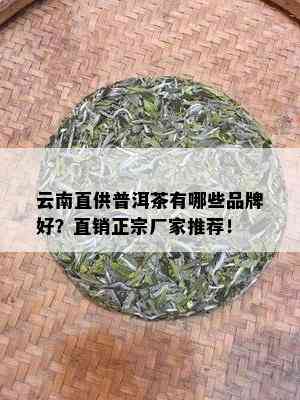 云南直供普洱茶有哪些品牌好？直销正宗厂家推荐！