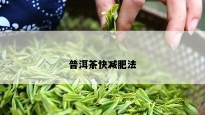 普洱茶快减肥法