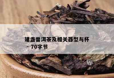 建盏普洱茶及相关器型与杯 - 70字节