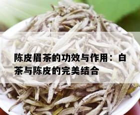 陈皮眉茶的功效与作用：白茶与陈皮的完美结合