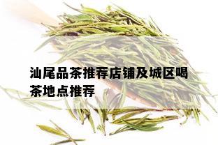 汕尾品茶推荐店铺及城区喝茶地点推荐