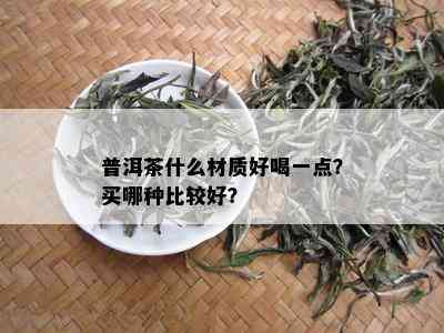 普洱茶什么材质好喝一点？买哪种比较好？