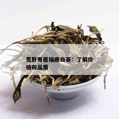 荒野寿眉福鼎白茶：了解价格和品质