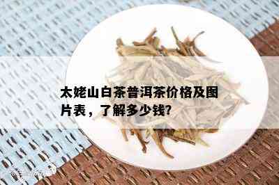 太姥山白茶普洱茶价格及图片表，了解多少钱？