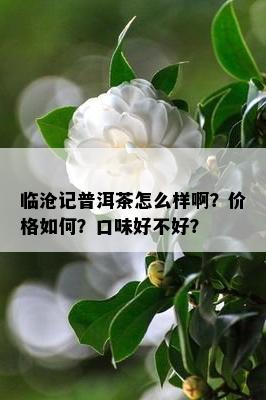 临沧记普洱茶怎么样啊？价格如何？口味好不好？