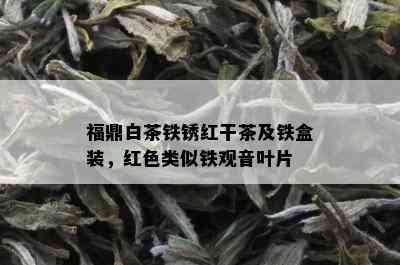 福鼎白茶铁锈红干茶及铁盒装，红色类似铁观音叶片