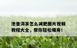 泡普洱茶怎么减肥图片视频教程大全，帮你轻松瘦身！