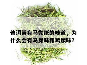 普洱茶有马粪纸的味道，为什么会有马尿味和鸡屎味？