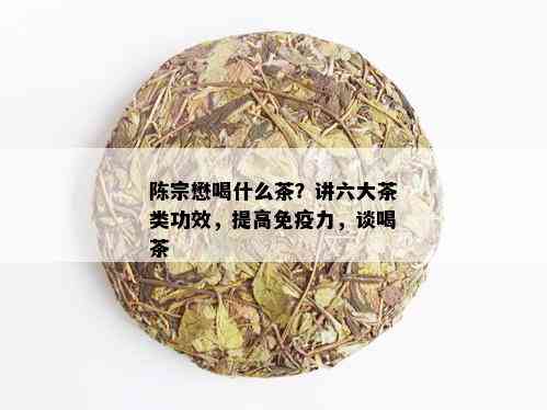 陈宗懋喝什么茶？讲六大茶类功效，提高免疫力，谈喝茶