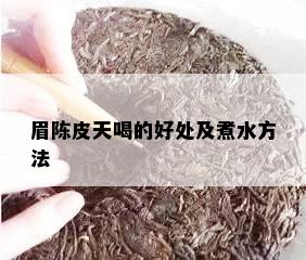 眉陈皮天喝的好处及煮水方法