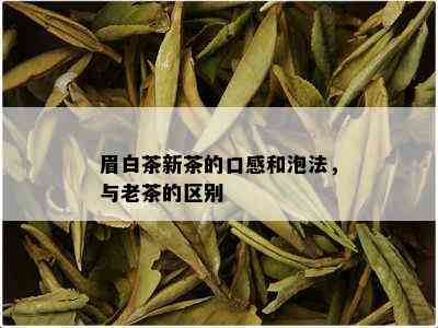 眉白茶新茶的口感和泡法，与老茶的区别