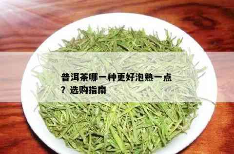 普洱茶哪一种更好泡熟一点？选购指南