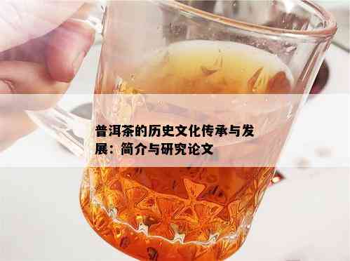 普洱茶的历史文化传承与发展：简介与研究论文