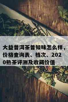 大益普洱茶普知味怎么样，价格查询表、档次、2020熟茶评测及收藏价值