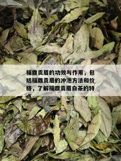 福鼎贡眉的功效与作用，包括福鼎贡眉的冲泡方法和价格，了解福鼎贡眉白茶的特点