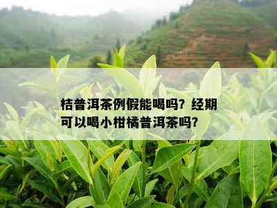 桔普洱茶例假能喝吗？经期可以喝小柑橘普洱茶吗？