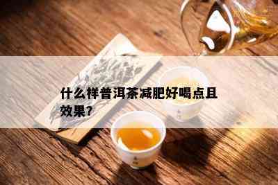 什么样普洱茶减肥好喝点且效果？