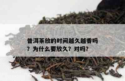 普洱茶放的时间越久越香吗？为什么要放久？对吗？