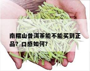 南糯山普洱茶能不能买到正品？口感如何？