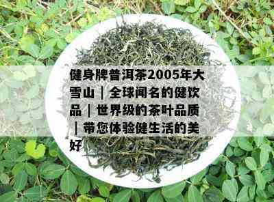 健身牌普洱茶2005年大雪山 | 全球闻名的健饮品 | 世界级的茶叶品质 | 带您体验健生活的美好