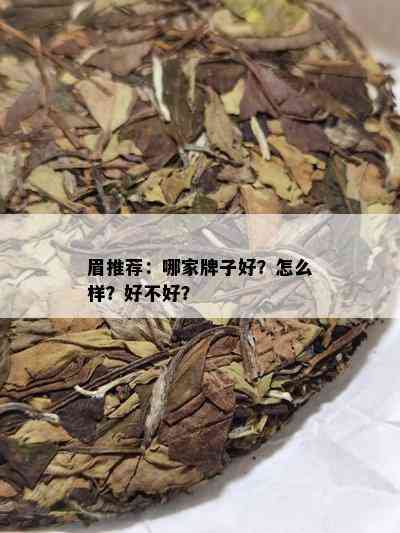 眉推荐：哪家牌子好？怎么样？好不好？