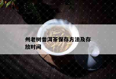 州老树普洱茶保存方法及存放时间