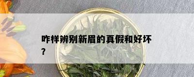 咋样辨别新眉的真假和好坏？