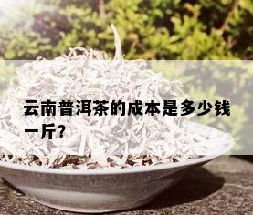 云南普洱茶的成本是多少钱一斤？