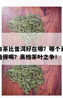 白茶比普洱好在哪？哪个更值得喝？高档茶叶之争！