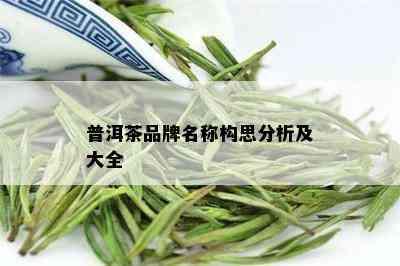 普洱茶品牌名称构思分析及大全