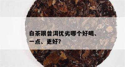 白茶跟普洱优劣哪个好喝、一点、更好？