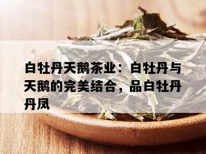 白牡丹天鹅茶业：白牡丹与天鹅的完美结合，品白牡丹丹凤