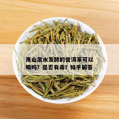 用山泉水发酵的普洱茶可以喝吗？是否有？知乎解答