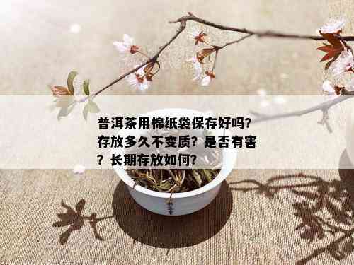 普洱茶用棉纸袋保存好吗？存放多久不变质？是否有害？长期存放如何？