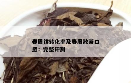 春眉饼转化率及春眉散茶口感：完整评测