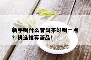 新手喝什么普洱茶好喝一点？初选推荐茶品！