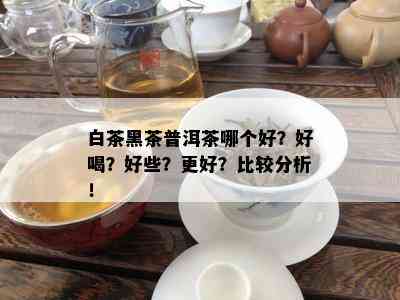 白茶黑茶普洱茶哪个好？好喝？好些？更好？比较分析！