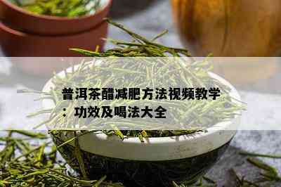 普洱茶醋减肥方法视频教学：功效及喝法大全