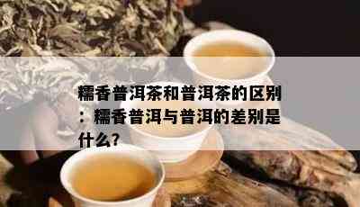 糯香普洱茶和普洱茶的区别：糯香普洱与普洱的差别是什么？