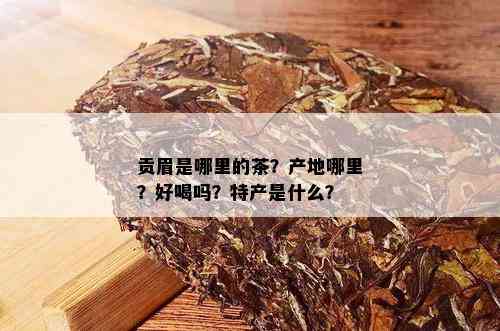 贡眉是哪里的茶？产地哪里？好喝吗？特产是什么？