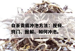 白茶贡眉冲泡方法：视频、窍门、图解、如何冲泡。