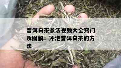 普洱白茶煮法视频大全窍门及图解：冲泡普洱白茶的方法