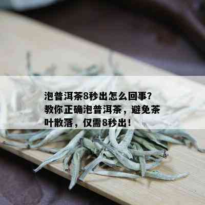 泡普洱茶8秒出怎么回事？教你正确泡普洱茶，避免茶叶散落，仅需8秒出！