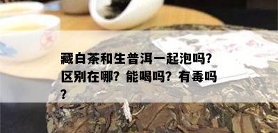 藏白茶和生普洱一起泡吗？区别在哪？能喝吗？有吗？