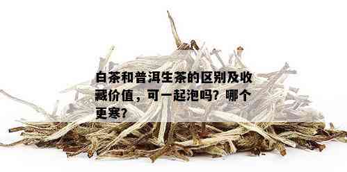 白茶和普洱生茶的区别及收藏价值，可一起泡吗？哪个更寒？