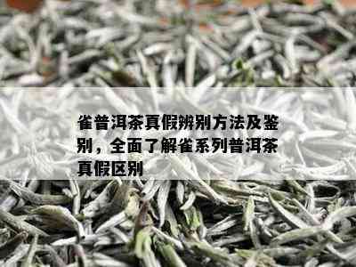 雀普洱茶真假辨别方法及鉴别，全面了解雀系列普洱茶真假区别