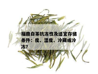 福鼎白茶抗冻性及适宜存储条件：度、湿度、冷藏或冷冻？