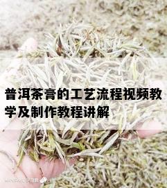 普洱茶膏的工艺流程视频教学及制作教程讲解